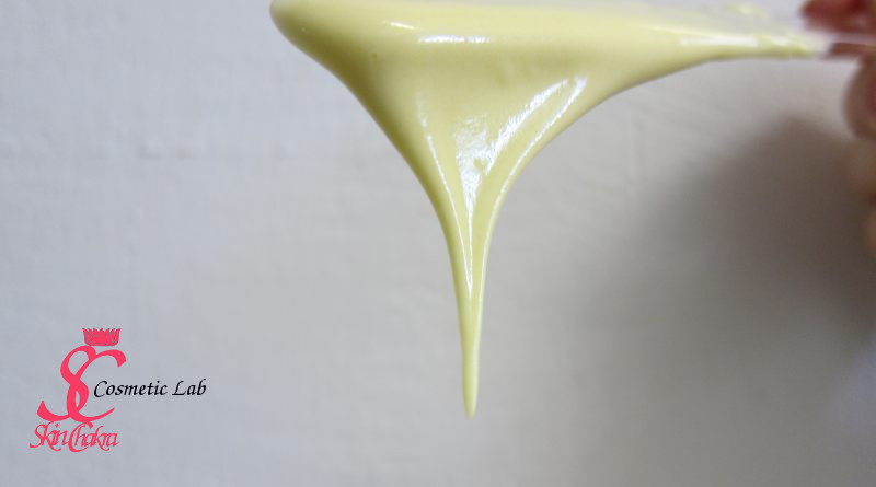 consistency of the emulsion