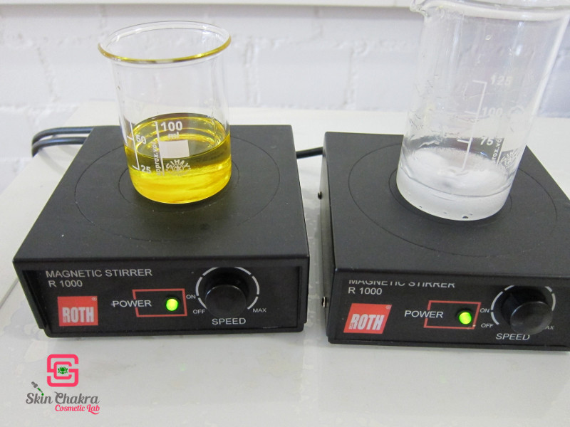 using a magnetic stirrer for oleogel