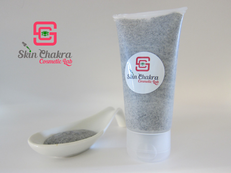 scrub cream with volcanic sand