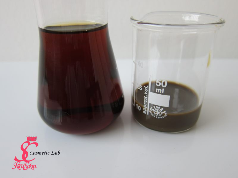 different steps of herbal extract filtration