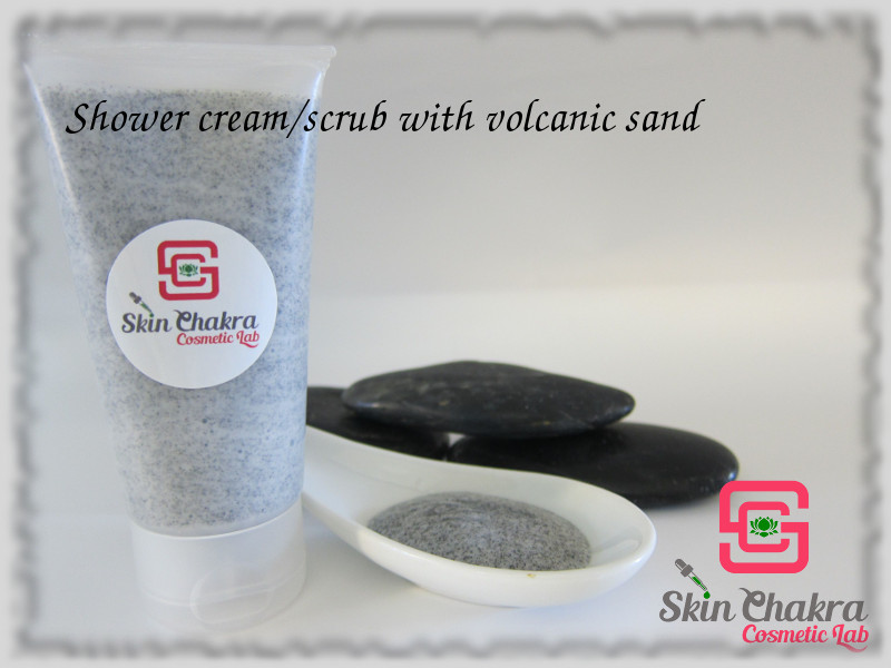 how to make a cream exfoliant with volcanic sand