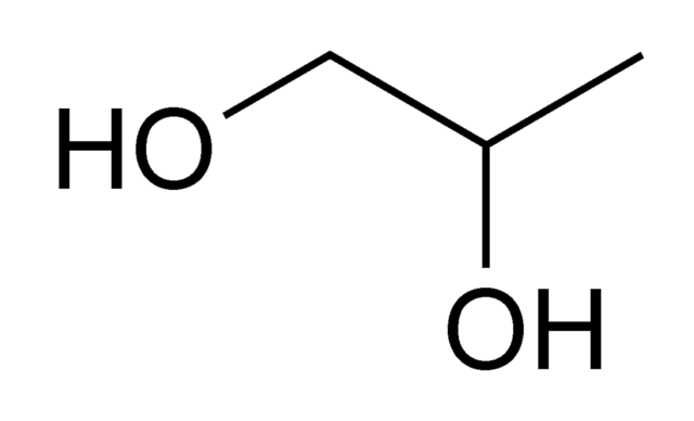 propylene glycol has 2 -OH molecules attached to a C3 chain