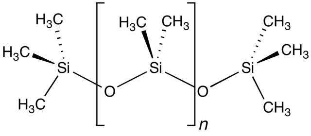 dimethyl siloxane backbone of polymeric silicones