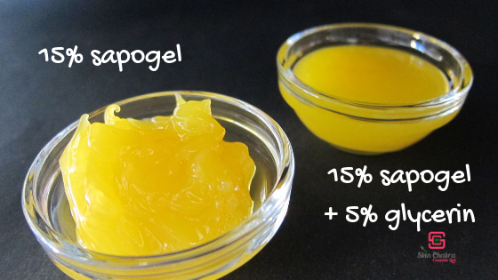the impact of glycerin on the viscosity of sapogel