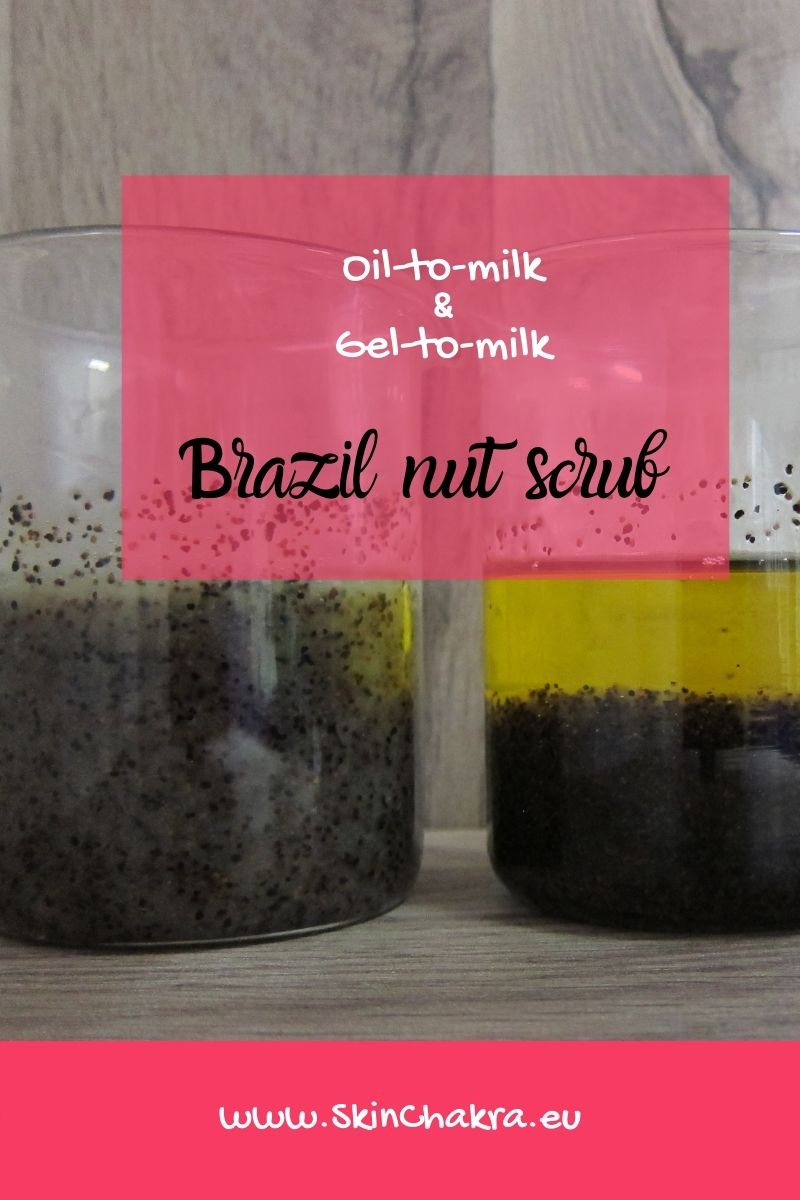 brazil nut gel-to-milk scrub