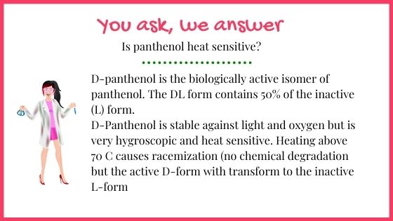 is panthenol heat sensitive